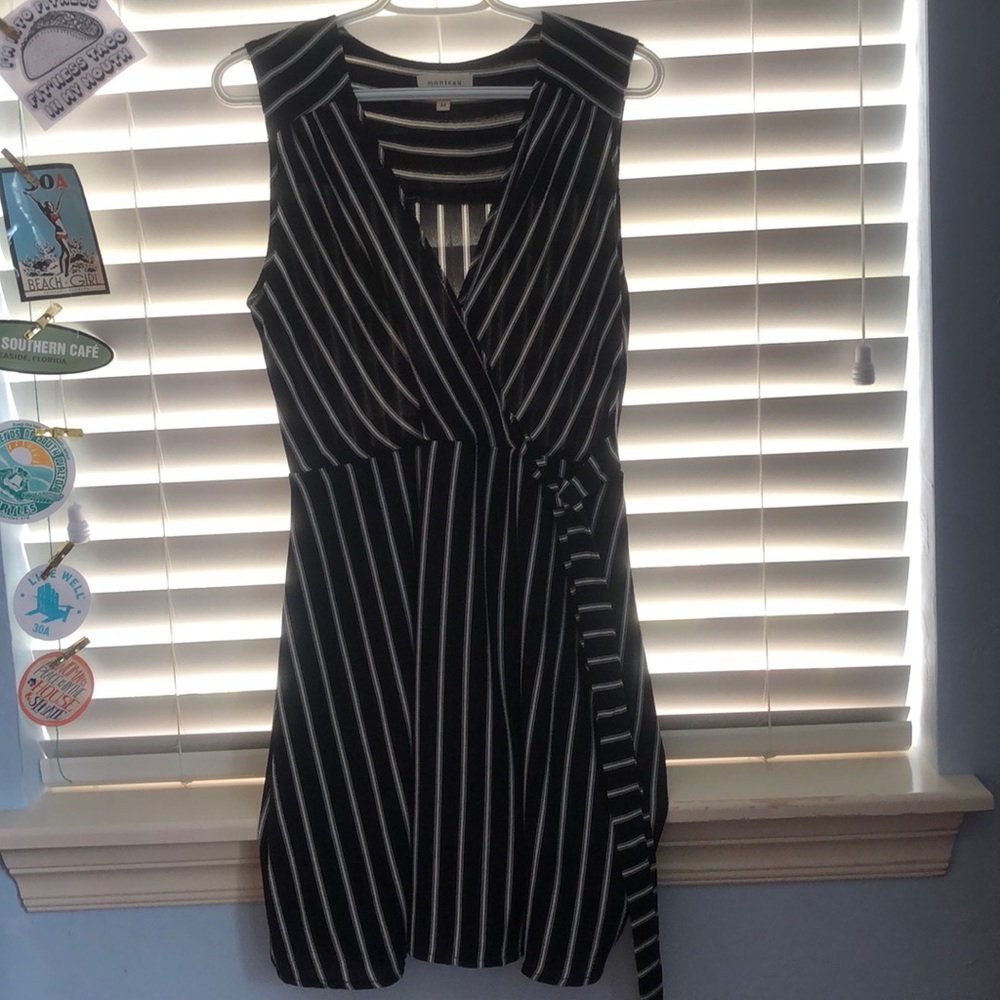 Striped wrap dress